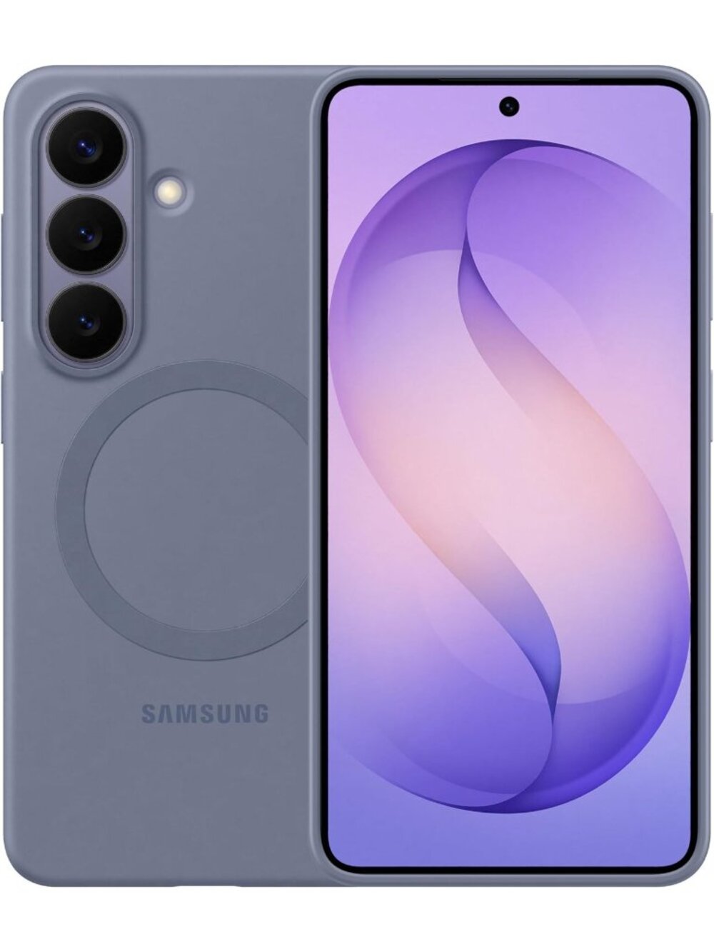 Samsung OEM Galaxy S26 Silicone Magnet Case – Blue Violet, Soft‑Touch, Open Box